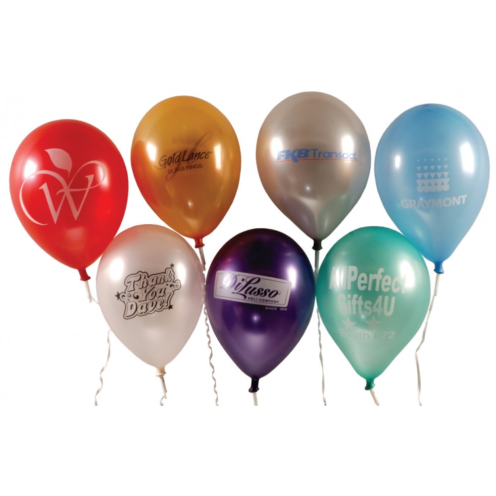 11" Pearlized Natural Latex Balloon Custom Imprinted