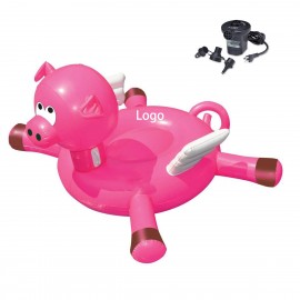 Pig Inflatable Pool Float with Handles with Logo
