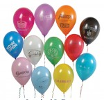 11" Standard Natural Latex Balloon Logo Branded