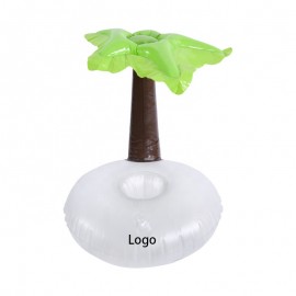 Palm Tree Inflatable Cup Holder Pool Float with Logo  Palm Tree Inflatable Cup Holder Pool Float with Logo