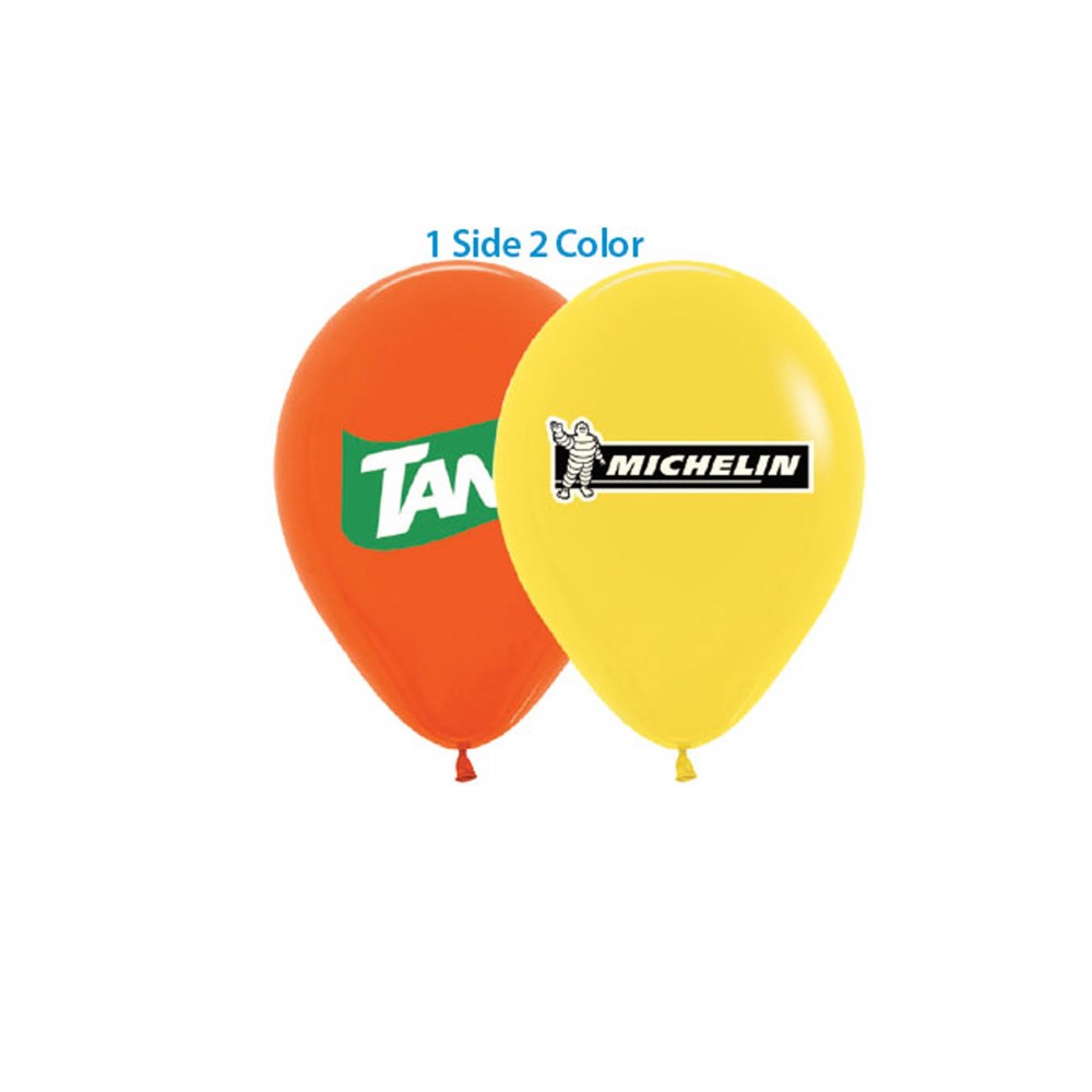 Logo Branded 15" Latex Helium Balloon - Standard Colors Logo Branded 15" Latex Helium Balloon - Standard Colors