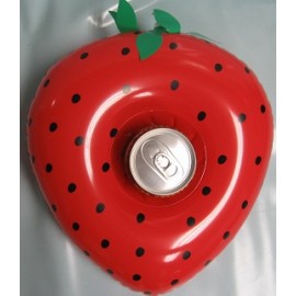 Inflatable Strawberry Drink Holder with Logo