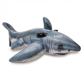 Logo Branded White Shark Inflatable Pool Float  Logo Branded White Shark Inflatable Pool Float