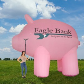 Character Shape Inflatables 8' Tall - External Blower with Logo