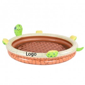Turtle Inflatable Kiddie Bathtub Play Pool with Logo  Turtle Inflatable Kiddie Bathtub Play Pool with Logo