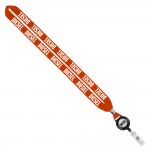 Import Rush 3/4" Polyester Lanyard with Silver Crimp & Split-Ring Custom Imprinted