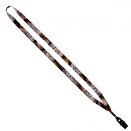 Personalized 1/2" Dye-Sublimated Lanyard with Metal Crimp and Bulldog Clip
