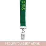 Promotional 3/4" Woven Lanyard w/ Swivel Bulldog Clip - "Classic" Weave