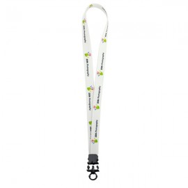 Personalized 3/4" Dye Sublimated Stretchy Elastic Lanyard W/ Plastic Snap Buckle Release