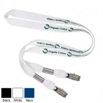 Customized 5/8" Organic Cotton Lanyard w/ Double Ended Bulldog Clip (1 Color)
