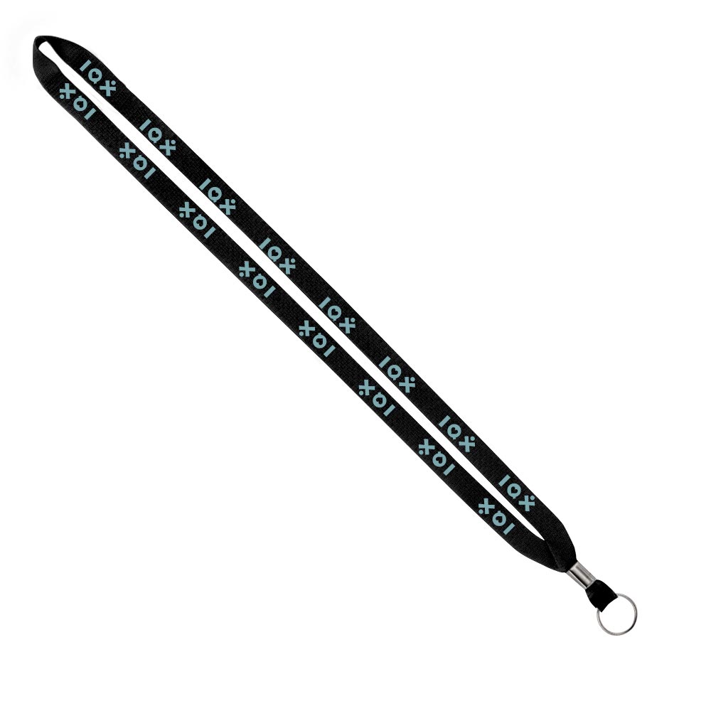 Import Rush 1/2" Polyester Lanyard With Silver Crimp & Split-Ring with Logo