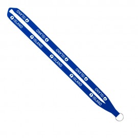 IMPORT Rush 5/8" Polyester Lanyard with Sewn Silver Metal Split-Ring with Logo  IMPORT Rush 5/8" Polyester Lanyard with Sewn Silver Metal Split-Ring with Logo