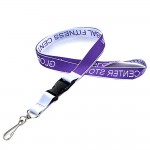 5/8" Buckle Release Woven Lanyard with Logo