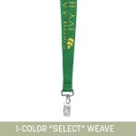 1/2" Woven Lanyard w/ Swivel Bulldog Clip - "Select" Weave with Logo
