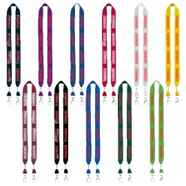 Personalized 3/4" Cotton Double Lobster Clip Lanyard