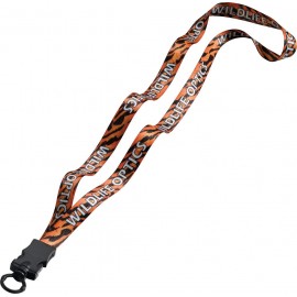 1/2" Polyester Dye Sublimated Lanyard W/ Plastic Snap Buckle Release & O-Ring with Logo