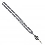 Custom Printed Import Rush 1/2" Polyester Lanyard with Silver Crimp & Badge Reel