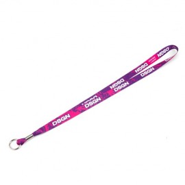 Logo Branded 5/8" Satin Finish Full Color Lanyard (24-48 Hour Rush)
