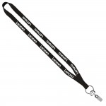 Promotional 1/2" Polyester Lanyard with Sewn Metal Bulldog Clip