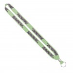 Import Rush 3/4" Dye-Sublimated Lanyard With Silver Crimp & Split-Ring with Logo