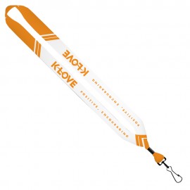 Custom 3/4" Dye-Sublimated Lanyard with Metal Crimp and Metal Swivel Snap Hook