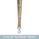 Promotional 3/4" Woven Lanyard w/ Lobster Claw - "Platinum" Weave