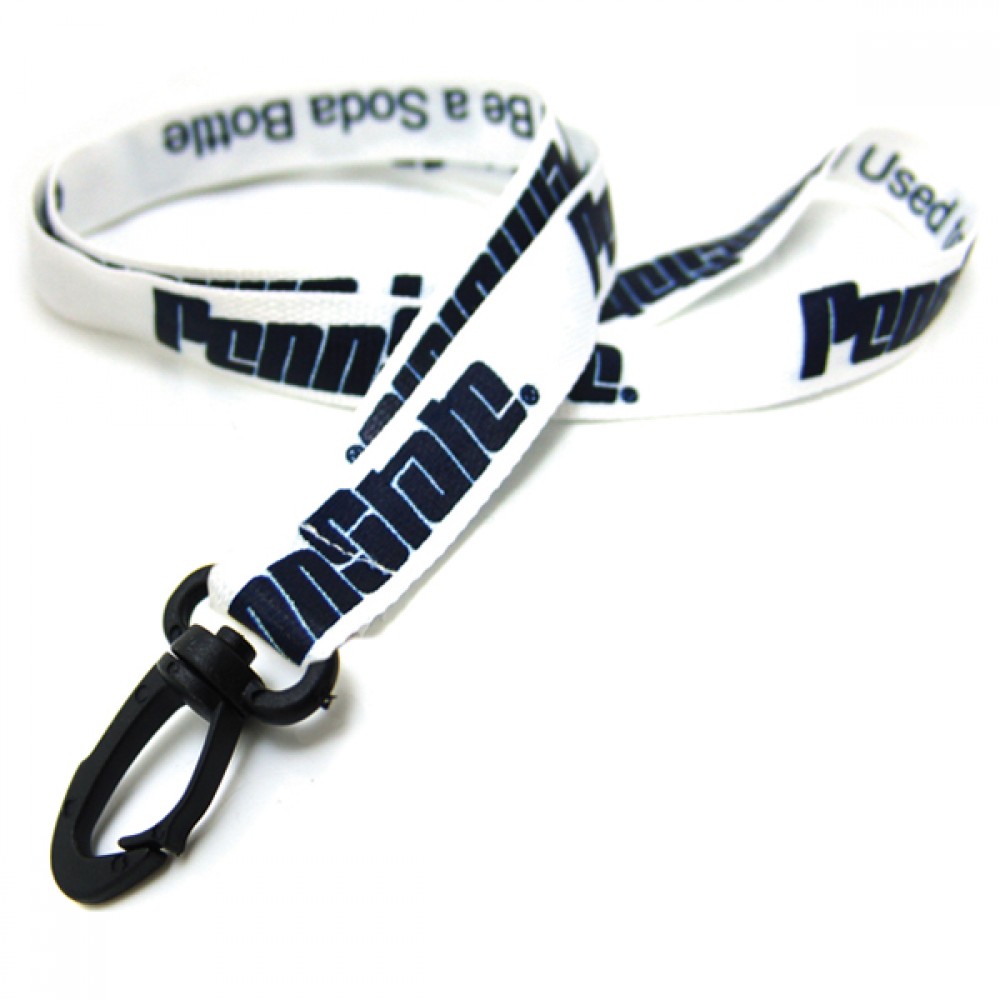 3/8" Silkscreened Recycled Lanyard w/ J Hook with Logo 3/8" Silkscreened Recycled Lanyard w/ J Hook with Logo