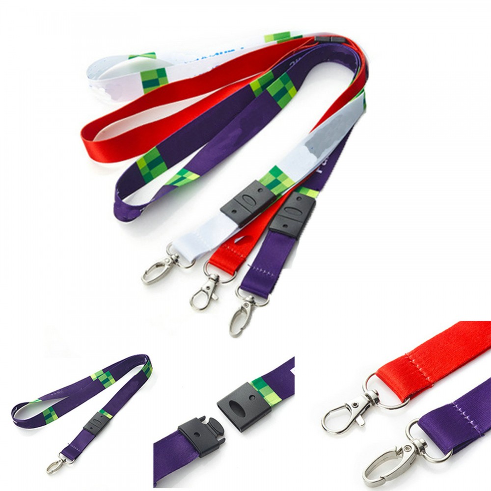 Polyester Dye Sublimated Lanyard With Buckle Custom Printed Polyester Dye Sublimated Lanyard With Buckle Custom Printed