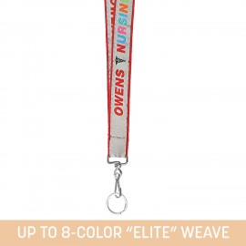 Custom 3/4" Woven Lanyard w/ Swivel Snap & Split Ring - "Elite" Weave