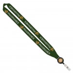 Import Rush 1" Dye-Sublimated Lanyard with Sewn Badge Reel Custom Printed