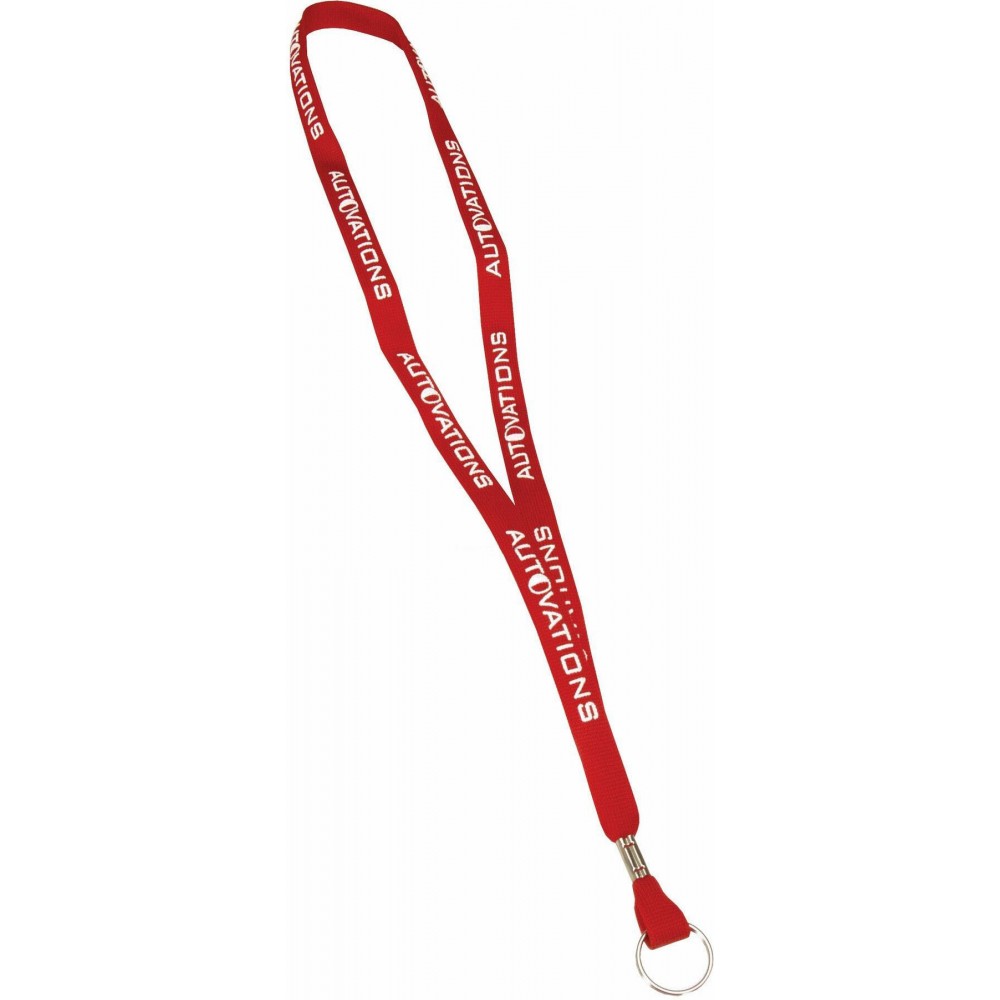 3/8" Eco Friendly Lanyard w/Metal Bean & One Standard Attachment with Logo