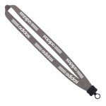 3/4" Marled Lanyard With Plastic Clamshell & O-Ring Custom Printed