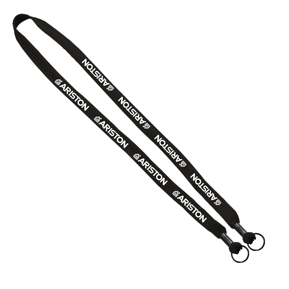 5/8" Polyester Shoelace Double Ended Lanyard Custom Imprinted