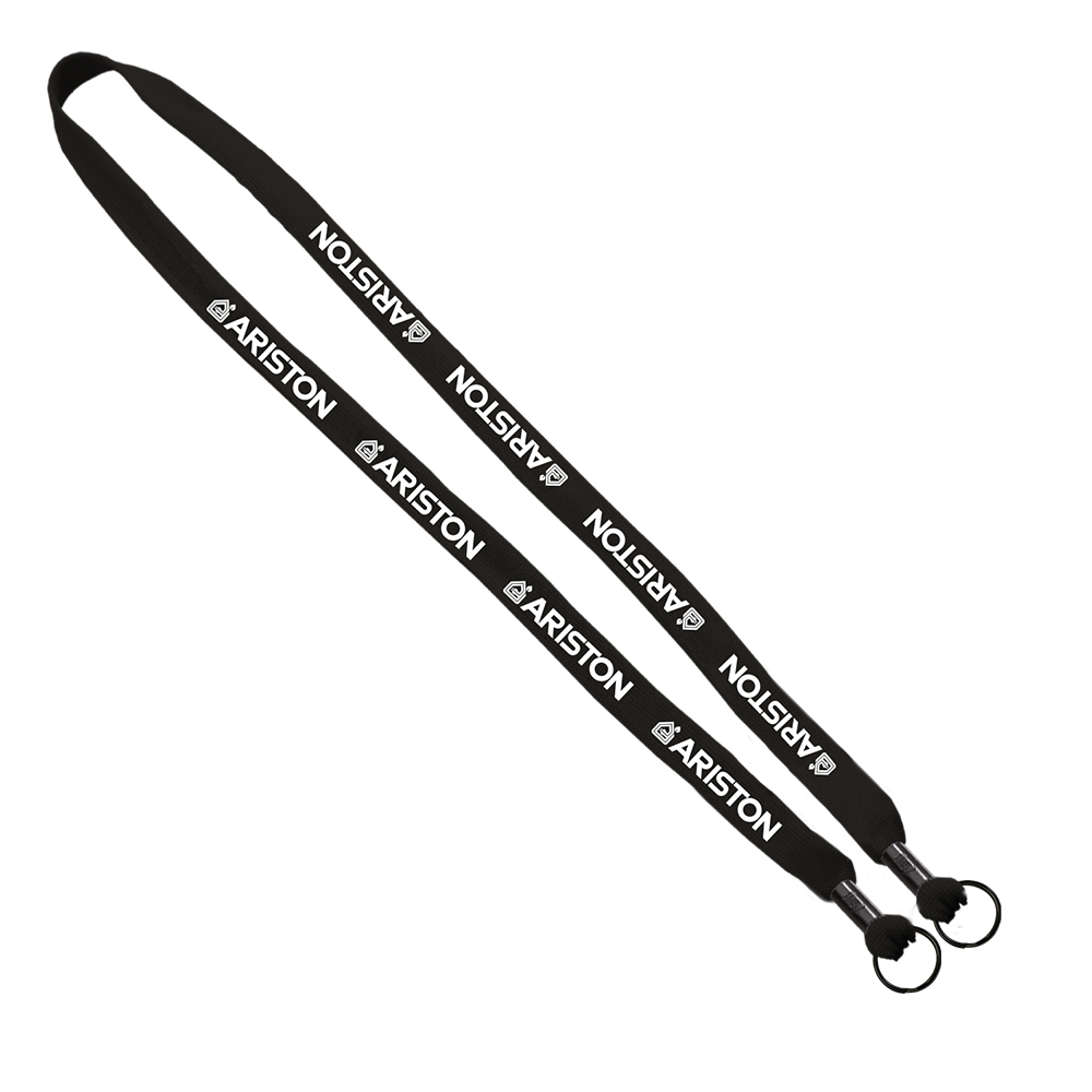 5/8" Polyester Shoelace Double Ended Lanyard Custom Imprinted 5/8" Polyester Shoelace Double Ended Lanyard Custom Imprinted