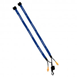 5/8" Polyester Lanyard - Ear Plug Retainer with Logo  5/8" Polyester Lanyard - Ear Plug Retainer with Logo