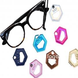 Diamond Shape Leather Pendant For Hanging Glasses with Logo  Diamond Shape Leather Pendant For Hanging Glasses with Logo