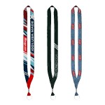 USA Made 0.75" Dye-Sublimated Lanyard with Zinc Crimp & Zinc Split-Ring with Logo