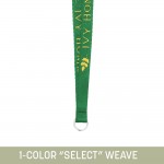 1/2" Woven Lanyard w/ Split Ring - "Select" Weave with Logo