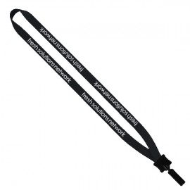 Promotional 1/2" Smooth Nylon Lanyard with Plastic Clamshell & Bulldog Clip  Promotional 1/2" Smooth Nylon Lanyard with Plastic Clamshell & Bulldog Clip