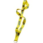 3/4" Imported Dye Sublimated Lanyard W/ Metal Split Ring with Logo