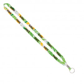 Personalized Import Rush 1/2" Dye-Sublimated Lanyard With Silver Crimp & Split-Ring