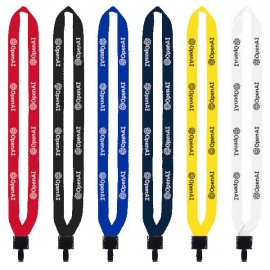 Custom 3/4" Polyester Lanyard with Non-Swivel Plastic Hook