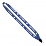 1" Heathered Lanyard With Plastic Clamshell Custom Imprinted