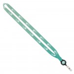 Import Rush 5/8" Dye-Sublimated Lanyard with Sewn Badge Reel Logo Imprinted
