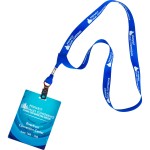 Conference Combo - 5/8" One Color Lanyard with 3" x 4" Full Color ID Badge with Logo