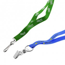 1/2" Recycled Screen Printed Lanyard (Direct Import - 10-12 Weeks Ocean) with Logo  1/2" Recycled Screen Printed Lanyard (Direct Import - 10-12 Weeks Ocean) with Logo
