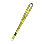 3/4" Woven Detachable Lanyard w/ Split Ring - "Elite" Weave with Logo