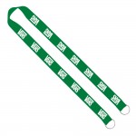 Promotional Import Rush 1" Polyester 2-Ended Lanyard With Dual Sewn Silver Metal Split-Ring