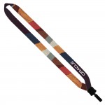 3/4" Dye-Sublimated Lanyard With Plastic Clamshell And Plastic Bulldog Clip with Logo
