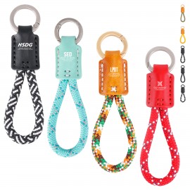 Handmade Leather Keychain with Logo